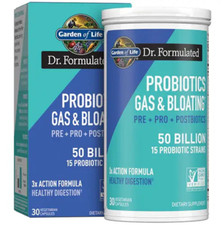 Garden of Life Dr. Formulated Probiotic Gas and Bloating 50 Billion CFU 30 Caps 