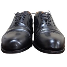 Men’s Bostonian Crown Windsor Wingtip Shoes Black Leather  Dress Size 10 .5
