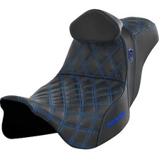 Saddlemen SC80807BLURT Pro Series SDC Performance Grip Seat w/ Backrest - 08-23