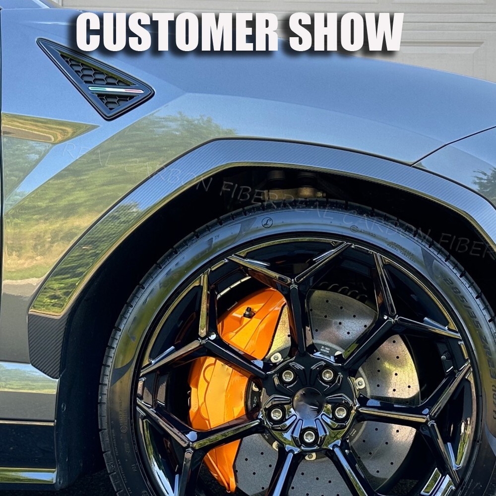 For Lamborghini Urus 2018-2023 REAL CARBON Wheel Eyebrow Arch Trim Fender Flare 