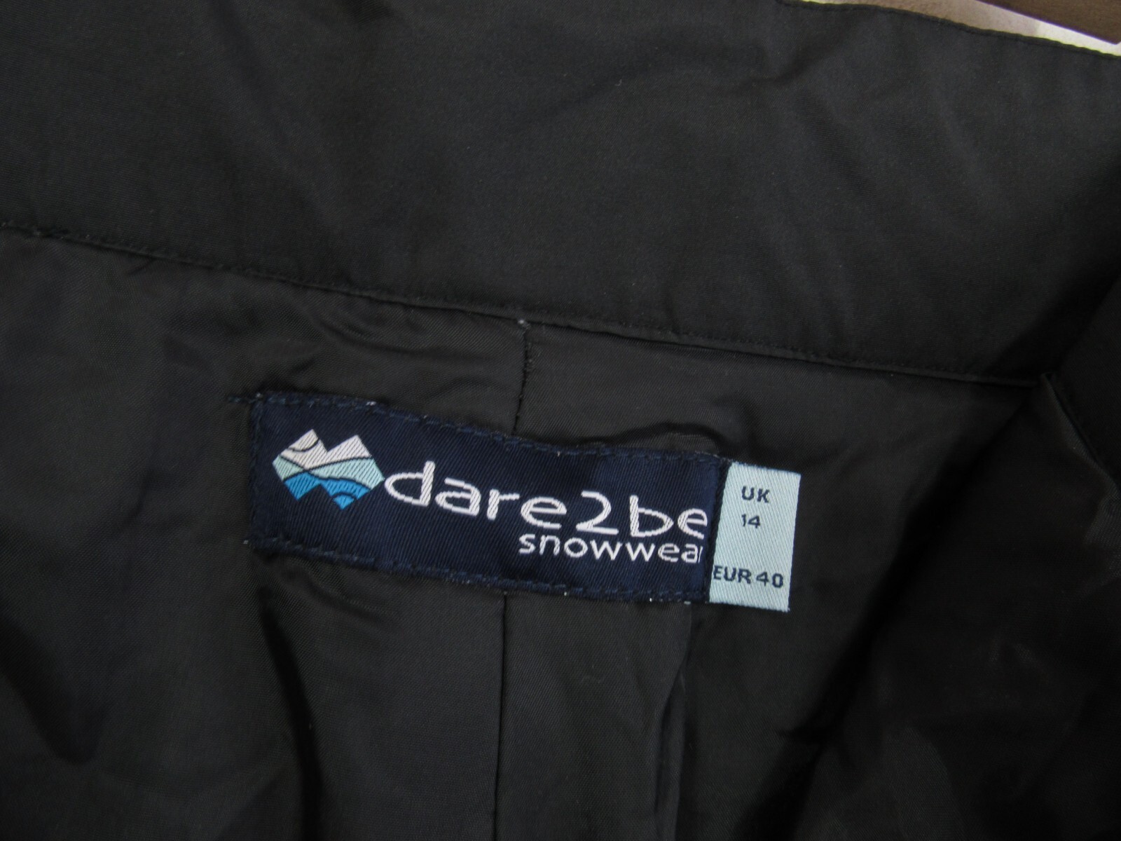 Womens Dare 2b Snow wear Black Snow Pants Ski Trouser Size 14UK W30