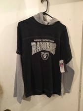 "Rare" Thermal Lining  Oakland Raiders Hood/t Shirt W/tags $20 Youth Size 18
