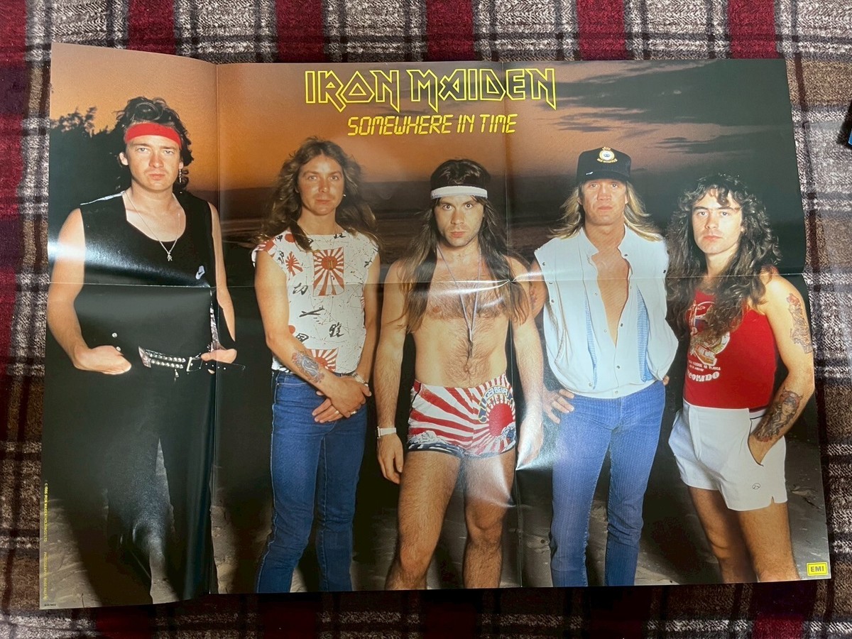 Promo IRON MAIDEN SOMEWHERE IN TIME EMI S33-1003 Japan OBI