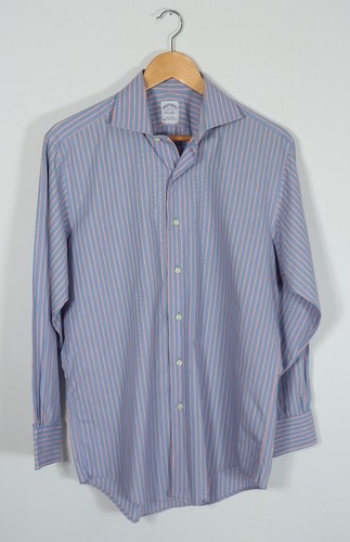 Vintage Brooks Brothers Striped Button-Up Oxford Shirt Blue/Pink Men's 15-32