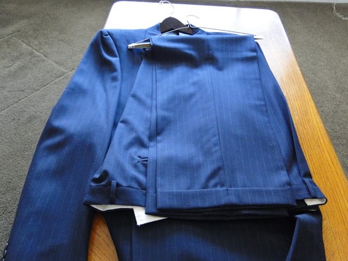 Vintage Nearly New Hickey Freeman Men's Black Pinstripe 48 XLG Canterbury Suit45 - Picture 20 of 24