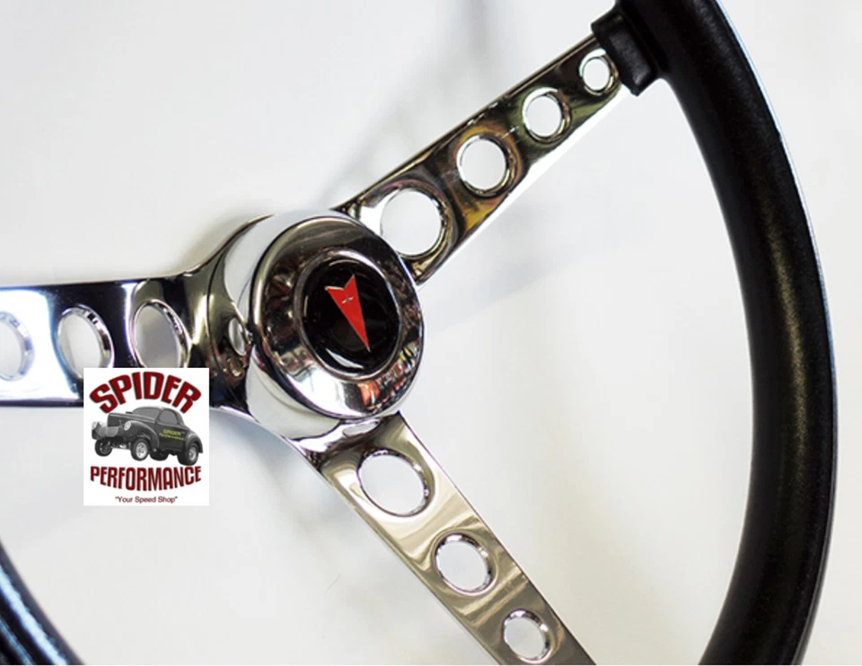 Volante Pontiac 1949-1963 14 1/2" cromo clásico Foto 3 de 4