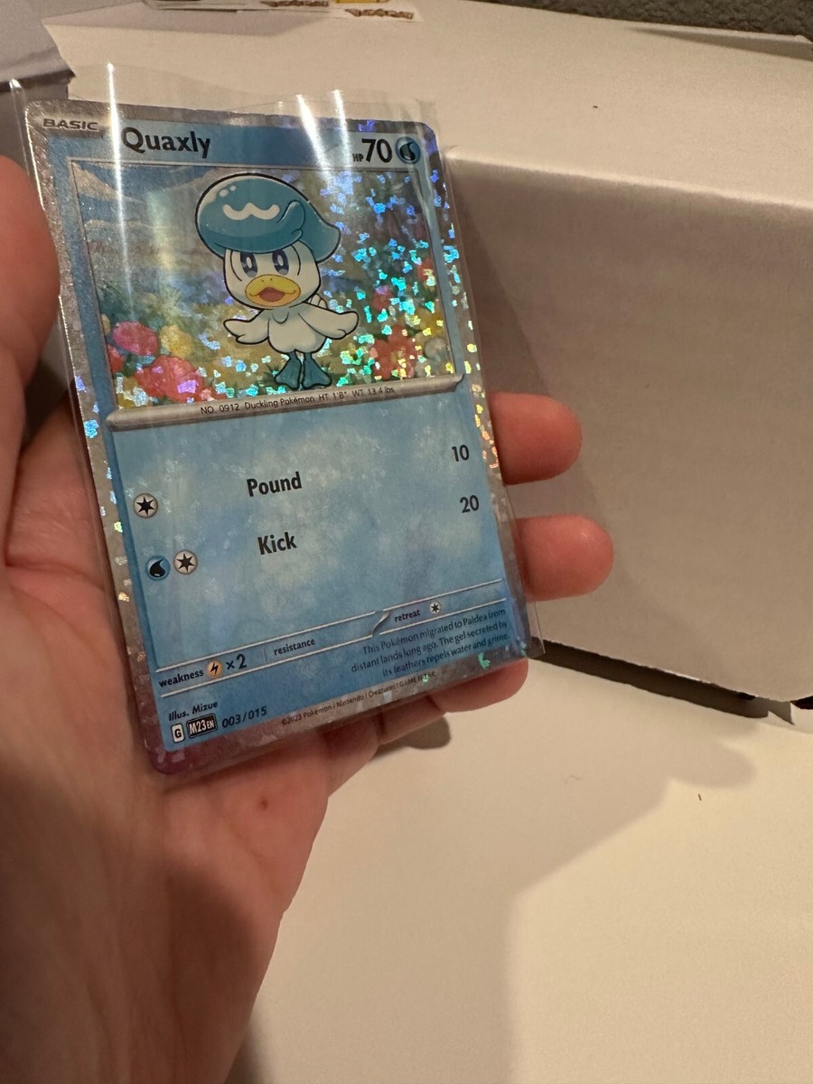quaxly holographic card 052/198 Reverse Holo Pokemon TCG [Water][Colorless] Quaxly 003/015 holofoil pokemon card