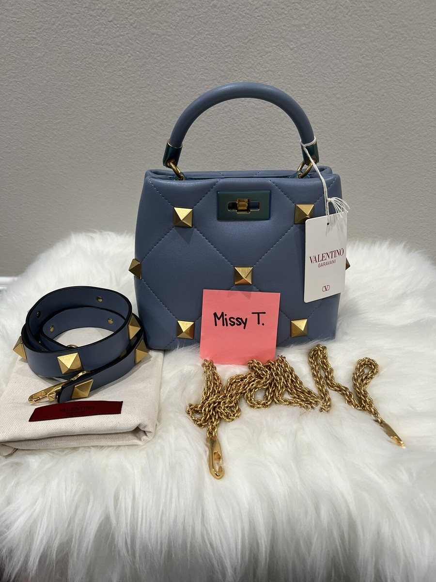 ★VALENTINO ROMAN STUD THE HANDLE BAG ローマンスタッズバッグ Valentino Garavani Roman Stud Top Handle Bag Quilted Leather