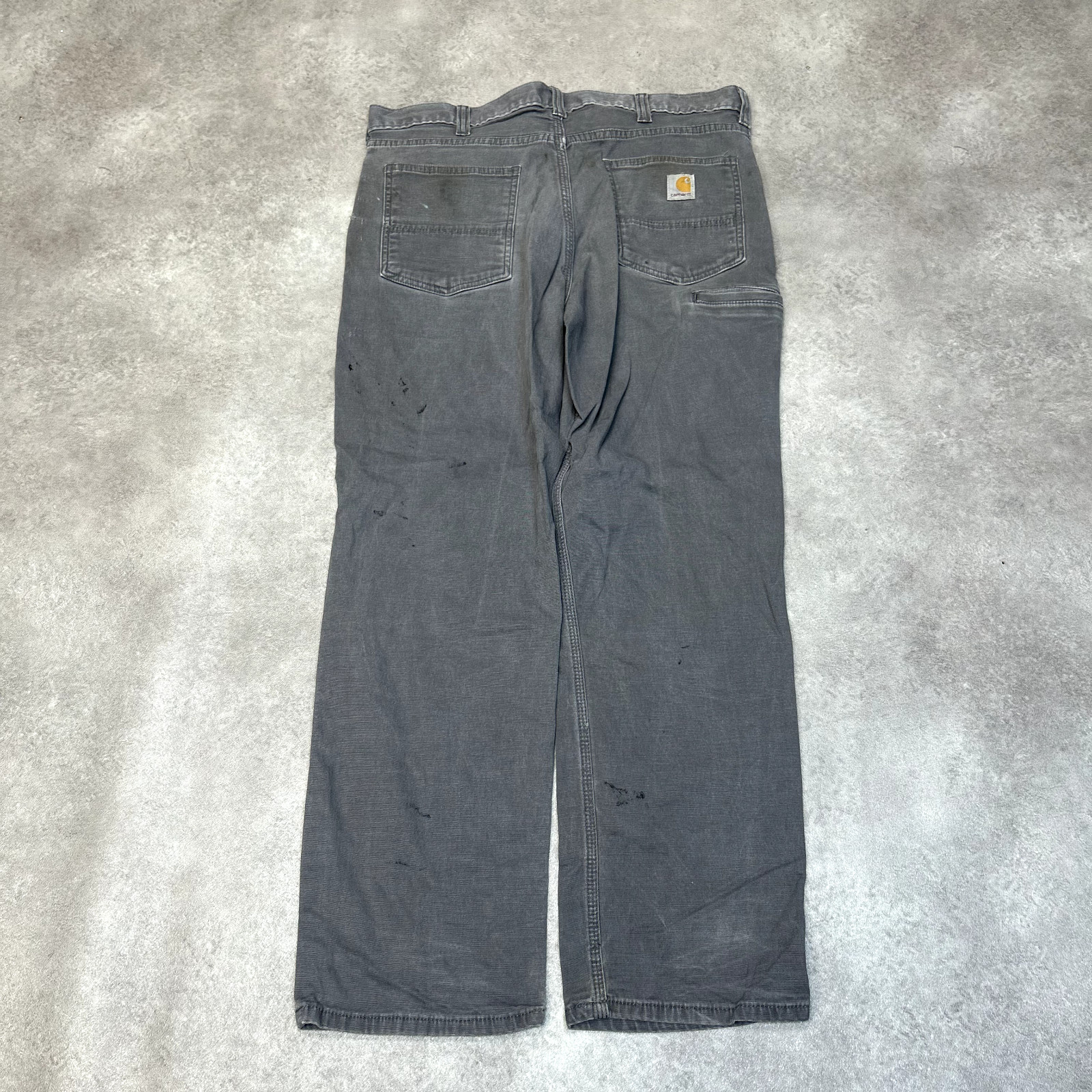 Carhartt Denim Jeans Mens 34" Relaxed Fit Straight Leg Workwear Trousers, Grey image 2