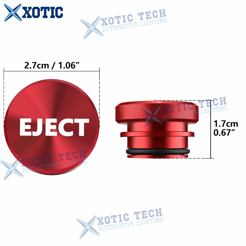 2,7 cm Aleación Roja Misil de Fuego + Botón de Expulsión Coche Encendedor Enchufe Cubierta 12V Foto 2 de 4