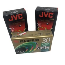 Lot of 3 Fujifilm Camcorder Video Cassette VHS-C Tape TC-30 Pro  2 JVC SX 20