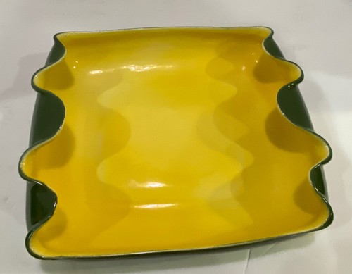 Red Wing Pottery B1406 Yellow Console Bowl Tray MCM Mid Century Modern Abstract - Picture 1 of 4