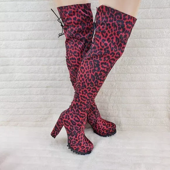 Red leopard hotsell boots