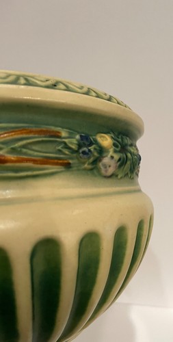 Antique Roseville Pottery Corinthian Bowl Jardiniere - Picture 4 of 10
