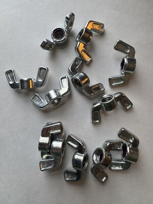 NYLON INSERT LOCKING WING NUTS.  DIE CAST ALLOY. 3/8-16 , 12 PCS. NEW