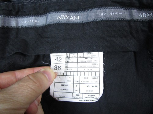 Pantalones Armani Para Hombre 35x30 Vestido Real Negro Parte Inferior Oficina Negocios Trabajo - Imagen 4 de 11