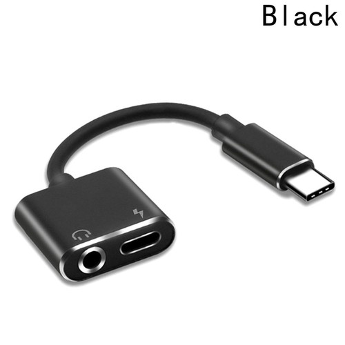 2in1 Type C USB C to 3.5mm Audio Headphone Jack Adapter Aux + Charge Cable - Picture 16 of 16