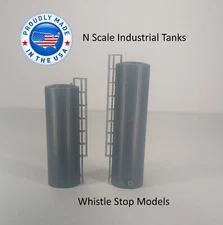 N Scale set of 2 Industrial Tanks N7005
