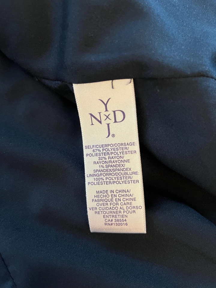 Chaqueta Moto NYDJ Talla XL Tejida Cremallera Azul Marino Brillante Rayas Forrada Algunas Pilling Foto 3 de 4