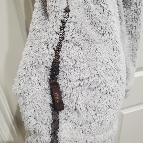 KUHL Women's Flight Vest Stone Size M Excellent Teddy Bear full Zip Grey Brown - Picture 6 of 9