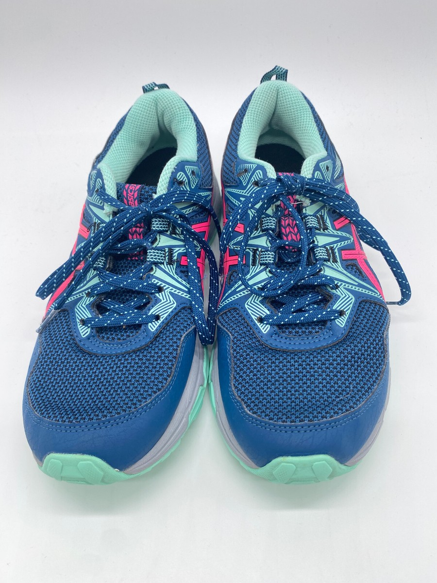 Asics Gel Venture 8 Trail Running Women's Size 8 Blue Aqua Pink