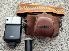 Olympus OM-1 MD W/ Olympus Zuiko 50mm 1:1.8 Lens  Leather Case Strap Braun 28bc