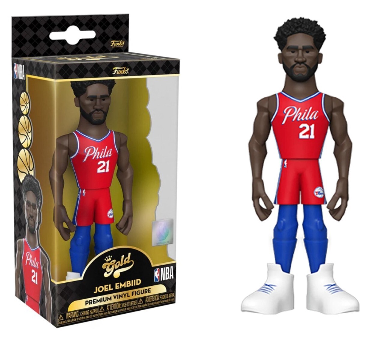 Funko NBA Sixers Vinyl Premium Gold Figure Joel Embiid CE'21