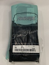 Vintage Nationals Guaranteed Hosiery K8 Soft Black 6 Pairs One Size New
