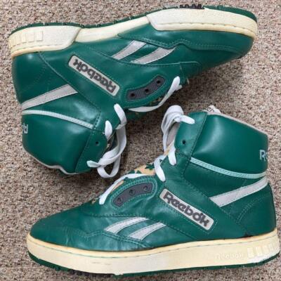 Vintage 80's Reebok BB4600 Green Made in Korea Sneaker with box Men Us10.5
