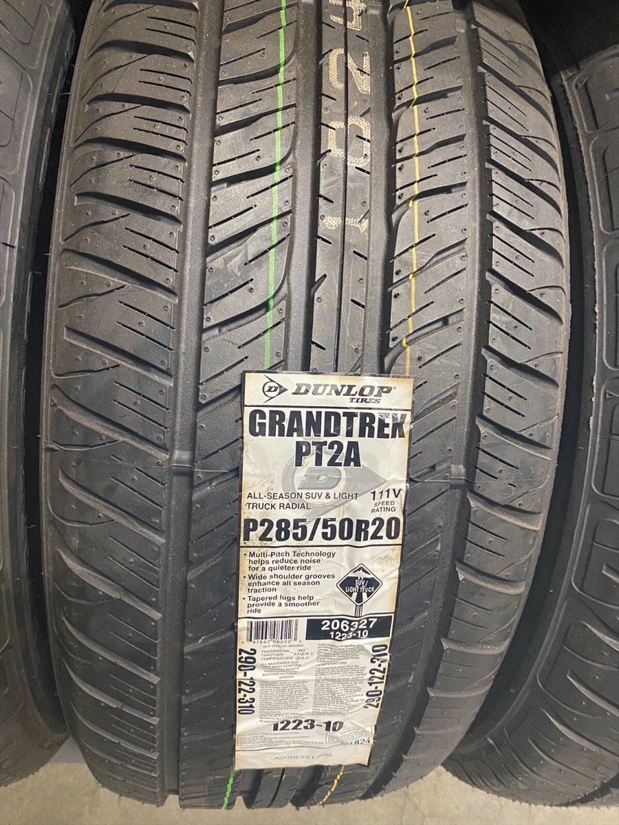 Set of 4 New Dunlop Grandtrek PT2A All-Season Tire - 285/50R20 