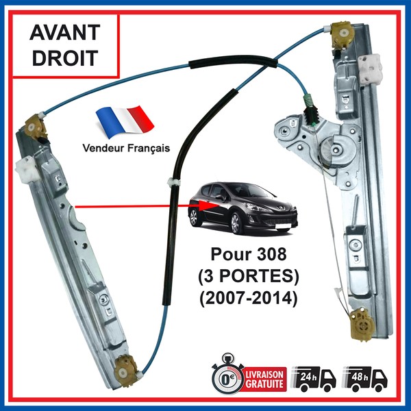 Fensterhebermechanismus Montiert Beifahrer Peugeot 308 I 3 TüRen 9222CV 9222EC-image