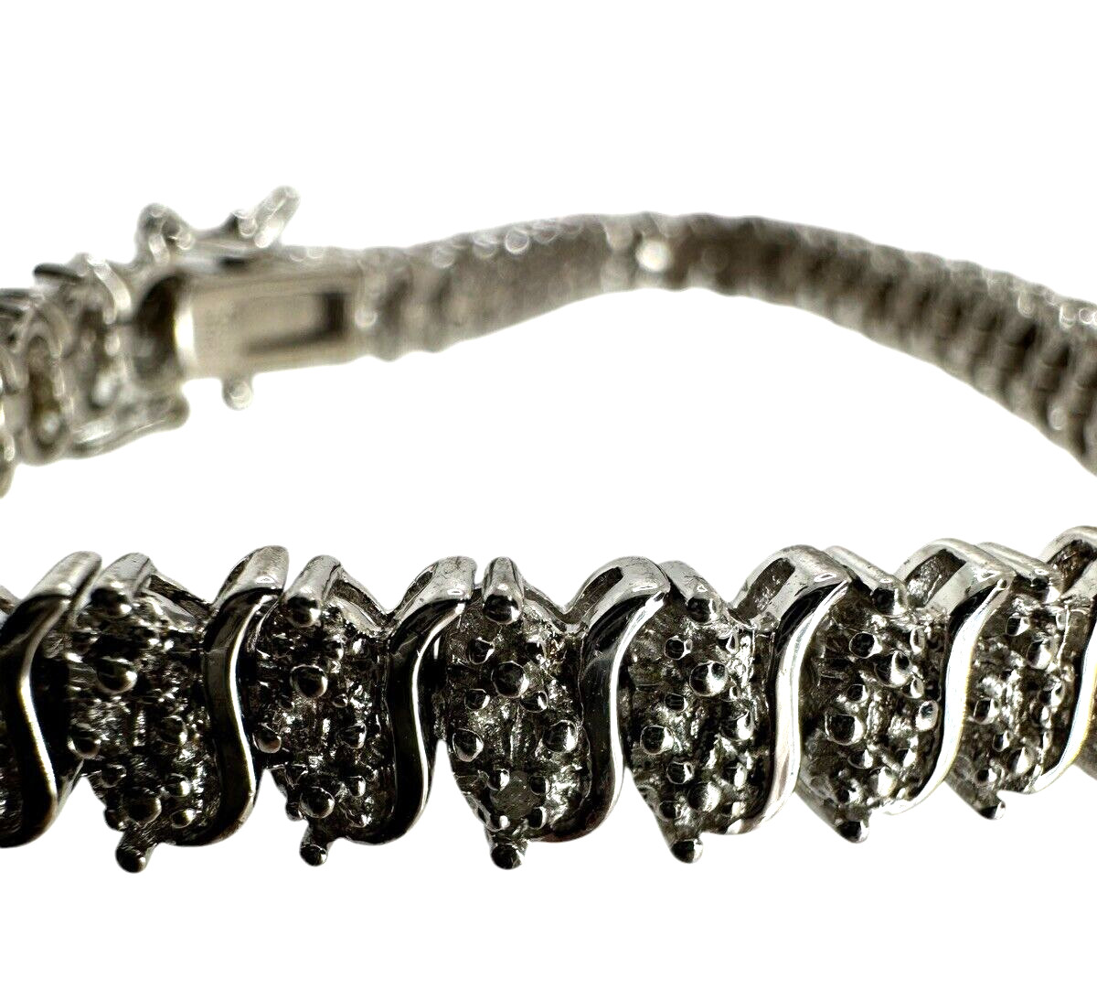 RSE Solid Sterling Silver Diamond Accent Tennis B… - image 5