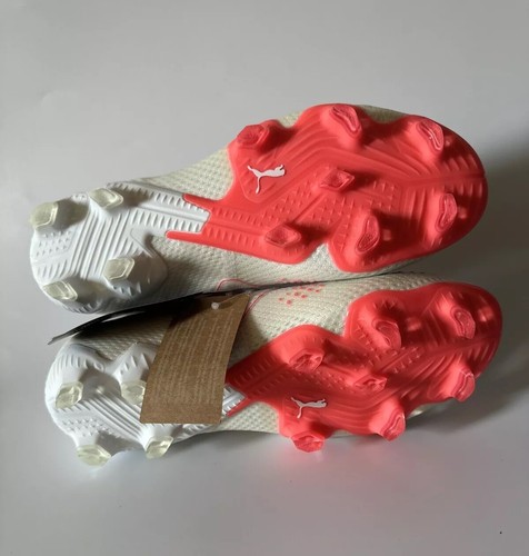 Puma Women’s 6 FUTURE ULTIMATE FG/AG Soccer Cleats 107356-01 White Black Orchard - Picture 7 of 8