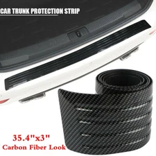 Car Rear Bumper Protector Trim Strip Trunk Sill Plate Guard Scratch Pad Cover