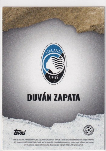 Topps UCL Gold Champions League 2021/22 Duvan Zapata - Foto 2 di 2