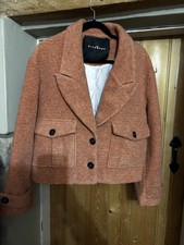 John Richmond Womens Peach Cropped Jacket Coat Size Xl ( E2)