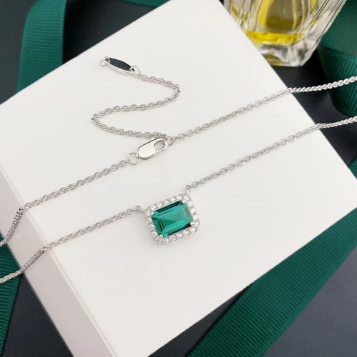 Gorgeous Wedding 925 Silver Plated Necklace Pendant Women Cubic Zircon Jewelry - Picture 14 of 39
