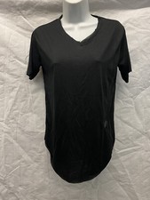 Women  s Black V Neck T Shirt   No Size