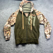 Cabela's Hoodie Women Medium Camouflage Full Zip Sweatshirt Green Woodland