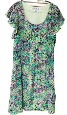 Madison Leigh Womens 12 A-line Dress Lined Flutter Slvs Pleats Fairy Cottagecore