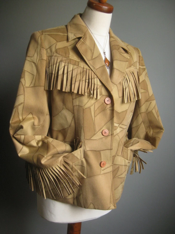 COWBOY FRINGE TASSLE JACKET 12 western native american calamity jane TOGETHER - Image 4 of 4