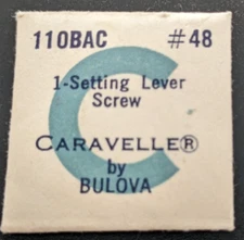 NOS Genuine Bulova Cal. 110BAC - Setting Lever Screw - #48 Vintage Watch Part