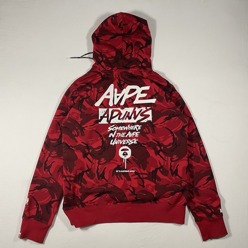 Classic Red Bape Camo Somewhere in the Ape Universe Aape by Bathing Ape Mens XL - Picture 2 of 12