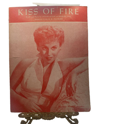 Vintage Duchess Kiss Of Fire Georgia Gibbs Piano Vocal Ukulele Sheet Music 1952