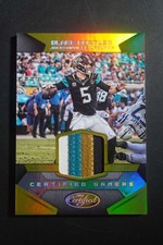 2016 Panini Certified Blake Bortles Gamers Patch Mirror Gold /25 Jaguars DV142