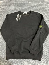 felpa stone island nera senza cappuccio