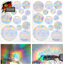 26 Runden Prisma Fensteraufkleber PVC Suncatcher Sticker Regenbogen Folie Fenste