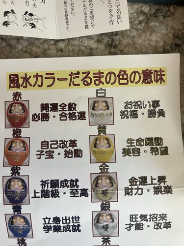 Takasaki Daruma Puppe Set Rot Und Weiß - Bild 4 von 6