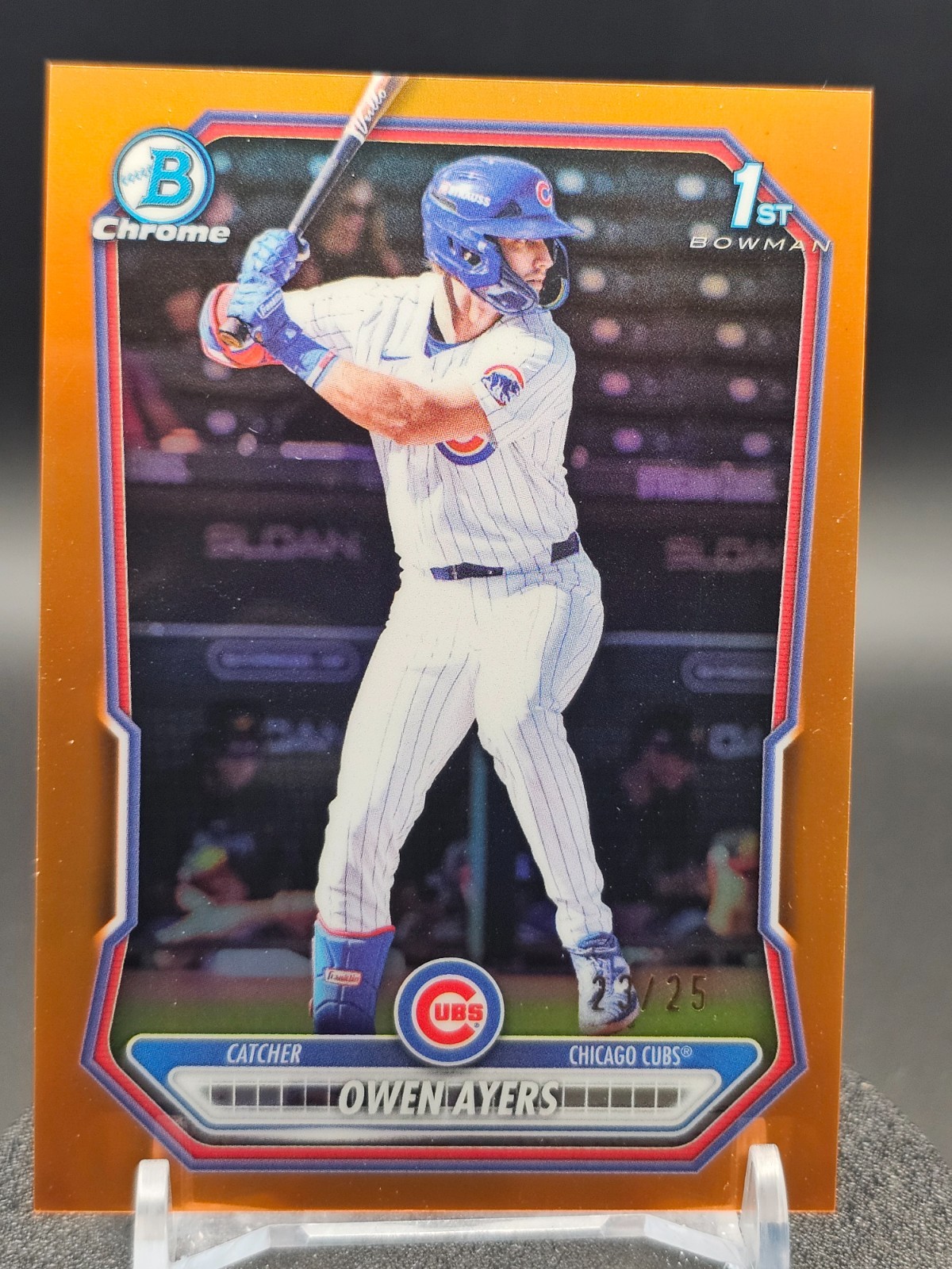 2026 Owen Ayers Bowman Chrome Orange Refractor /25 Chicago Cubs #BCP-214