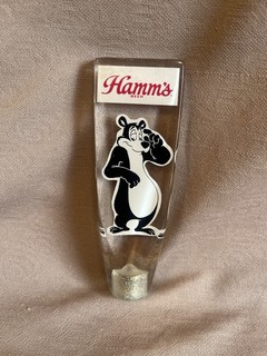 VINTAGE "HAMM'S BEER" ACRYLIC BEER TAP HANDLE Rare